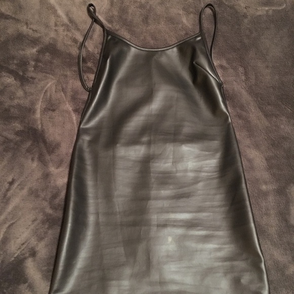 Fashion Nova Dresses & Skirts - Fashion nova black faux leather dress M New!
